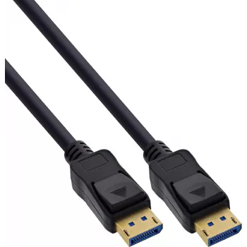 InLine® Καλώδιο DisplayPort 2.1 UHBR20 80 Gb/s, μαύρο, επιχρυσωμένες επαφές, 1,5 m