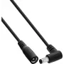 InLine® Καλώδιο επέκτασης DC, γωνιακό βύσμα, 5,5 x 2,1 mm, μαύρο, 5 m