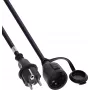 InLine® Καλώδιο επέκτασης Schuko, Outdoor IP44, προστασία επαφής, 2m, Μαύρο