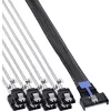 INLINE MCIO x8 Καλώδιο breakout σε 8x SATA, 0,5 m