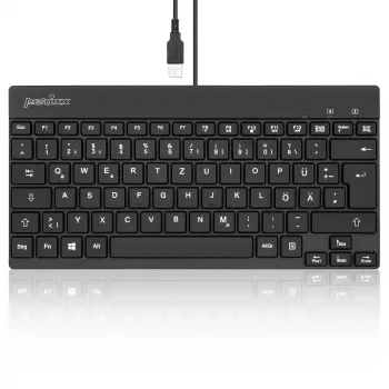 Perixx PERIBOARD-326 DE Φωτιζόμενο πληκτρολόγιο USB, ενσύρματο, Μαύρο