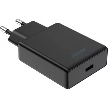 InLine® Τροφοδοτικό USB-C 65W PD PPS AVS Φορτιστής τοίχου, Μαύρο