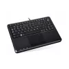 Perixx PERIBOARD-510 H PLUS UK Mini-USB πληκτρολόγιο με touchpad και 2-Port-USB hub, μαύρο