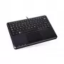 Perixx PERIBOARD-510 H PLUS UK Mini-USB πληκτρολόγιο με touchpad και 2-Port-USB hub, μαύρο