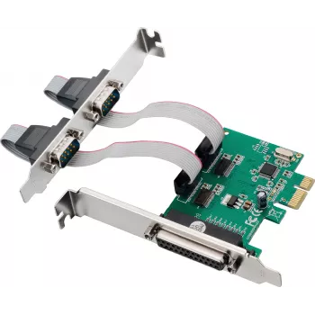InLine® κάρτα PCIe, 2x RS-232 + 1x παράλληλη θύρα
