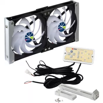 Titan TTC-SC20(A)/V2+ διπλός ανεμιστήρας ψυγείου 92x25mm IP55 με χρονοδιακόπτη και ανορθωτή