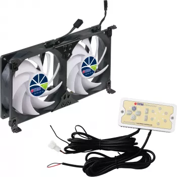 Titan TTC-SC22(A)/V2+ διπλός ανεμιστήρας ψυγείου 92x25mm IP55 για κάμπινγκ