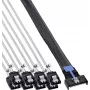 InLine® καλώδιο MCIO x8 breakout σε 8x SATA, 1 m
