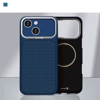Evelatus Apple iPhone 15 Carbon Premium Edition Θήκη MagSafe Μπλε του μεσονυχτίου