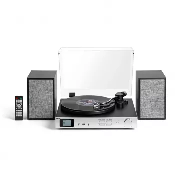 AKAI ATT-500SP Πικάπ με ιμάντα, εξωτερικά ηχεία, Bluetooth, εγγραφή USB, Μαύρο