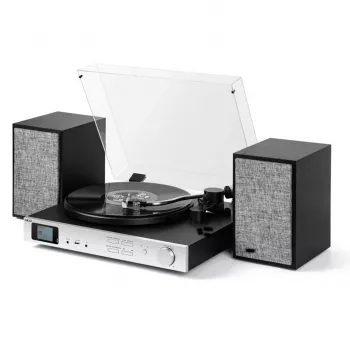 AKAI ATT-500SP Πικάπ με ιμάντα, εξωτερικά ηχεία, Bluetooth, εγγραφή USB, Μαύρο