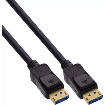 InLine® Καλώδιο DisplayPort 2.1, UHBR20 80 Gb/s, Μαύρο, επιχρυσωμένες επαφές, 3m