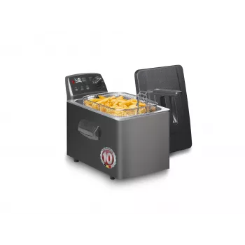 Fritel Turbo SF 4551M Φριτέζα 3200 W 4,5 L Ανοξείδωτο χάλυβα Μαύρο