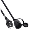 InLine® Επέκταση Schuko, εξωτερικού χώρου IP44, προστασία επαφής, 3m