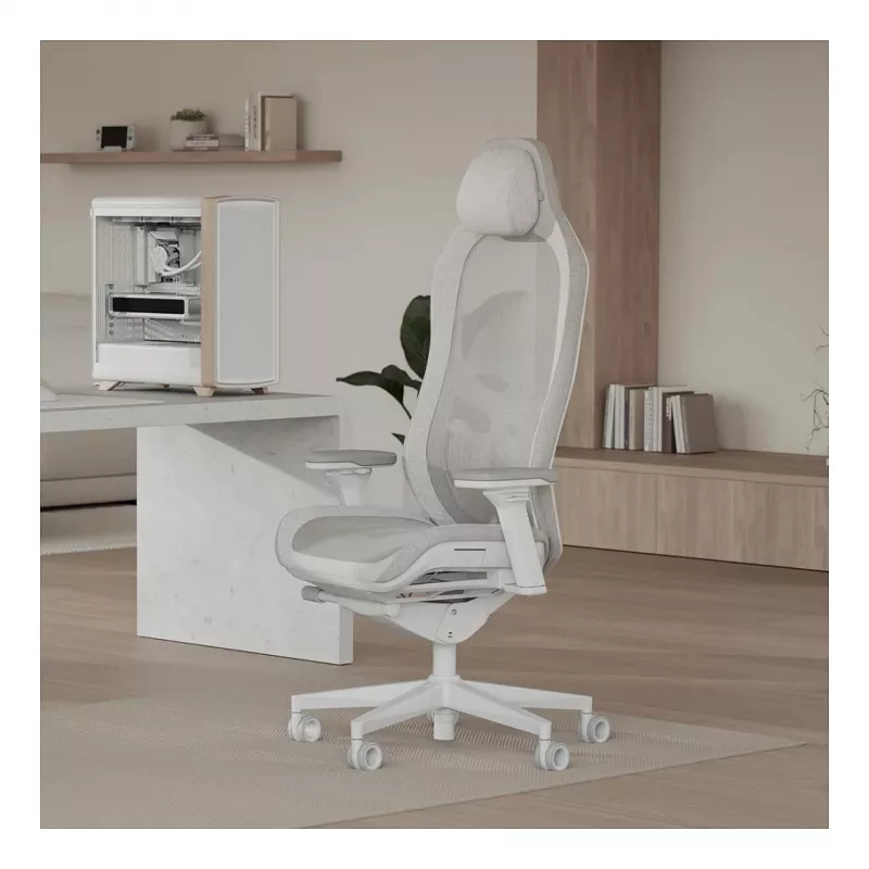 Fractal Design Refine 2 Mesh Light καρέκλα gaming, ανοιχτό γκρι/λευκό