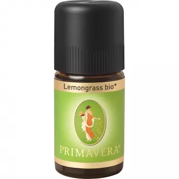 PRIMAVERA Bio-Λεμόνγκρας αιθέριο έλαιο 5 ml – 100 % καθαρό, πιστοποιημένο NATRUE, φρέσκο άρωμα λεμονιού για αρωματοθεραπεία