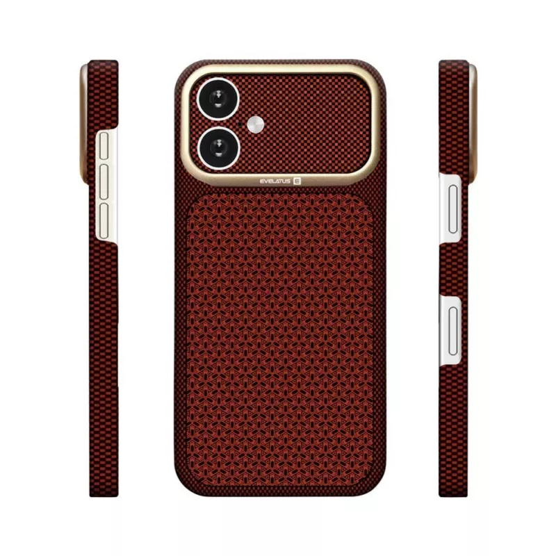 Evelatus Apple iPhone 17 Carbon Premium Edition MagSafe Θήκη Burgundy