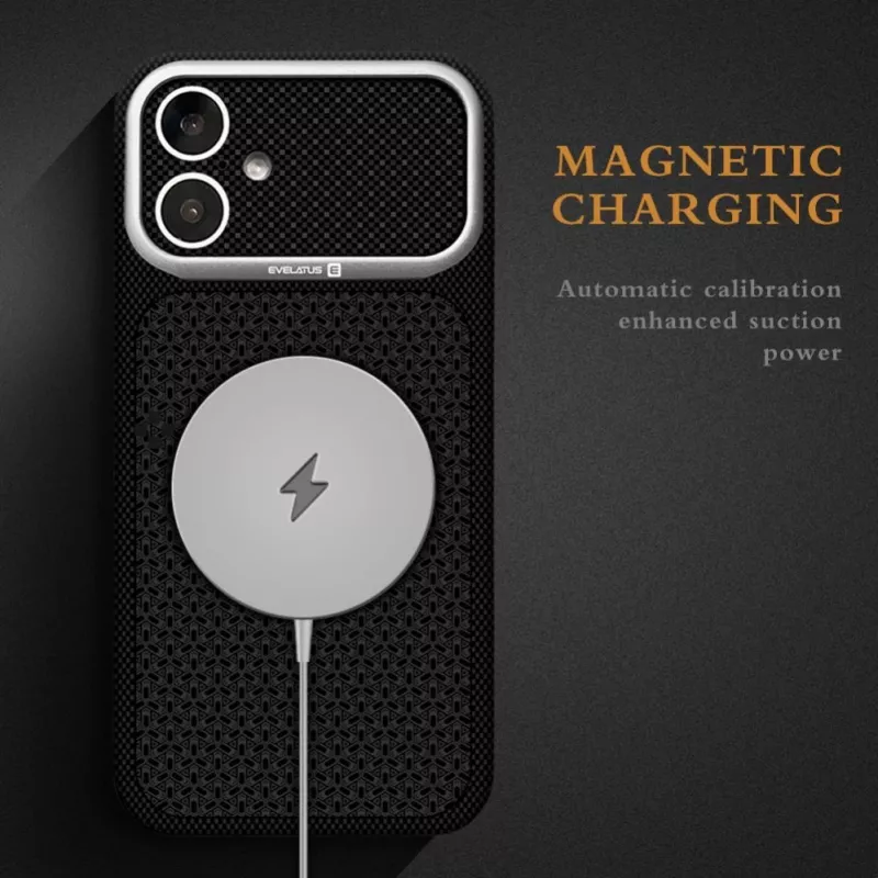 Evelatus Apple iPhone 17 Carbon Premium Edition MagSafe Θήκη Burgundy
