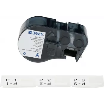 Brady M4-1-425-FP P-Flag Ετικέτες ματ πολυπροπυλενίου, λευκές, 29,97 x 20,02 mm, μόνιμη ακρυλική, 120 ετικέτες (177005)