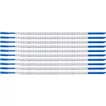 Brady SCN-07-1 Clip-Θήκη σήμανσης καλωδίων, επιγραφή 1, λευκό, για διάμετρο καλωδίου 1,9-2,4 mm, 300 τεμ.