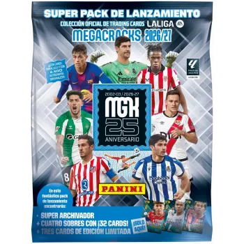PANINI KOLEKCJA La Liga 2027 Mega Set – Adrenalyn XL Trading Card Collection με 10 Booster-Packs, 4 αποκλειστικές κάρτες, Album & Online-Code