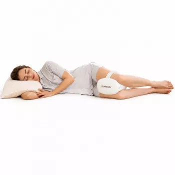 Momcozy EP001 Εργονομικό Μαξιλάρι Γονάτων από Αφρό Μνήμης για Ύπνο στο Πλάι, Κρεμ-Λευκό