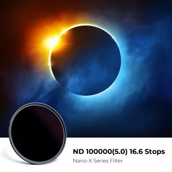 KF Concept ND100000 Ηλιακό φίλτρο 62mm, 16.6 στοπ, OD 5.0, οπτικό γυαλί AGC, νανοεπικάλυψη, πλαίσιο αλουμινίου