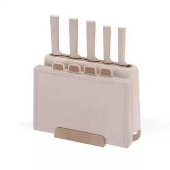 MEO MR-1412-BEIGE MAESTRO Σετ μαχαιριών και σανίδας κοπής