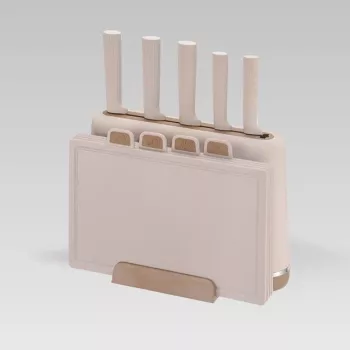 MEO MR-1412-BEIGE MAESTRO Σετ μαχαιριών και σανίδας κοπής