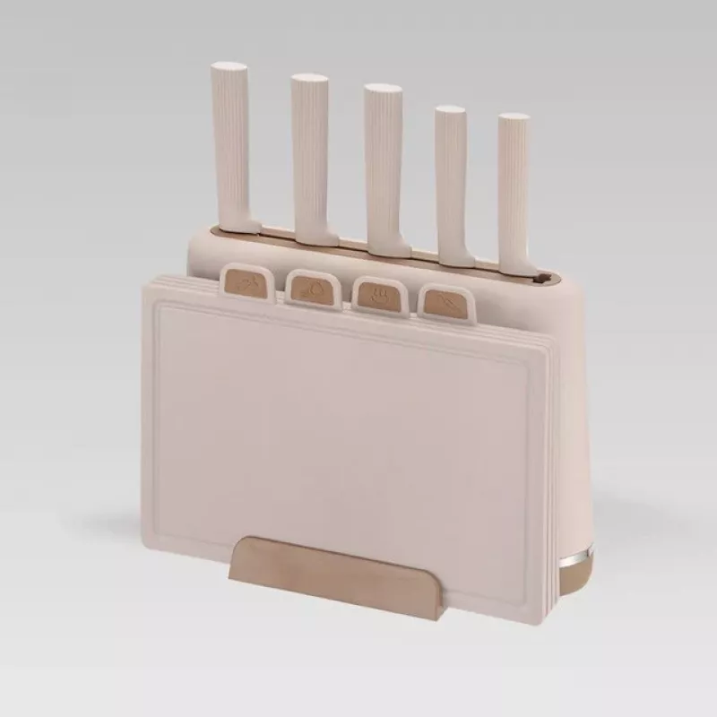 MEO MR-1412-BEIGE MAESTRO Σετ μαχαιριών και σανίδας κοπής