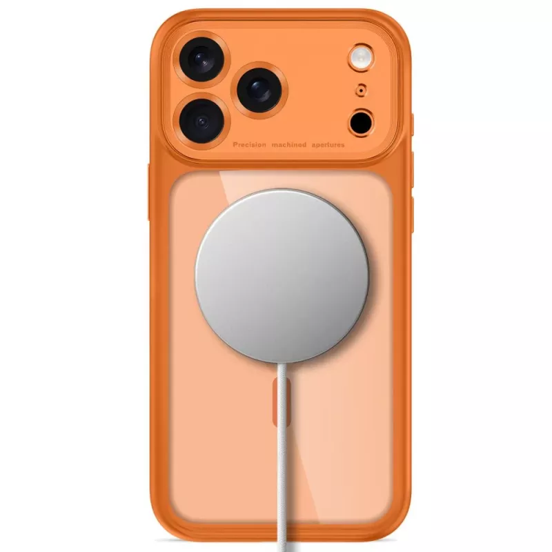 Tech-Protect MagPeak MagSafe CC θήκη για iPhone 17 Pro Max / 18 Pro Max - Cosmic Orange/διάφανο