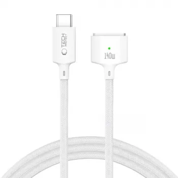 TECH-PROTECT MMC01 Ultraboost μαγνητικό καλώδιο MacBook USB-C σε MagSafe 3 140W 300cm λευκό