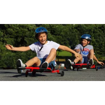 EzyRoller Drifter X ροζ drifting ride-on gokart για παιδιά 6-14 ετών, κίνηση ποδιών, ρυθμιζόμενο μήκος 73-107 cm, max. 70 kg, χειρόφρενο, τροχοί PU