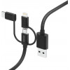 Hama 00201536, 1,5 m, USB A, USB C, USB 2.0, 480 Mbit/s, Μαύρο