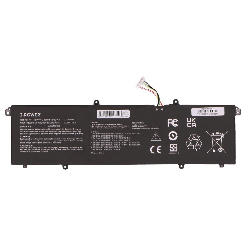 2-Power Hauptakku-Pack Asus M1603QA - Μπαταρία - 3.400 mAh (2P-C31N1905)