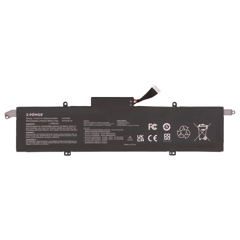 2-Power Hauptakku-Pack Asus ROG G14 GA401QEC - Μπαταρία - 56 mAh (2P-C41N1908)