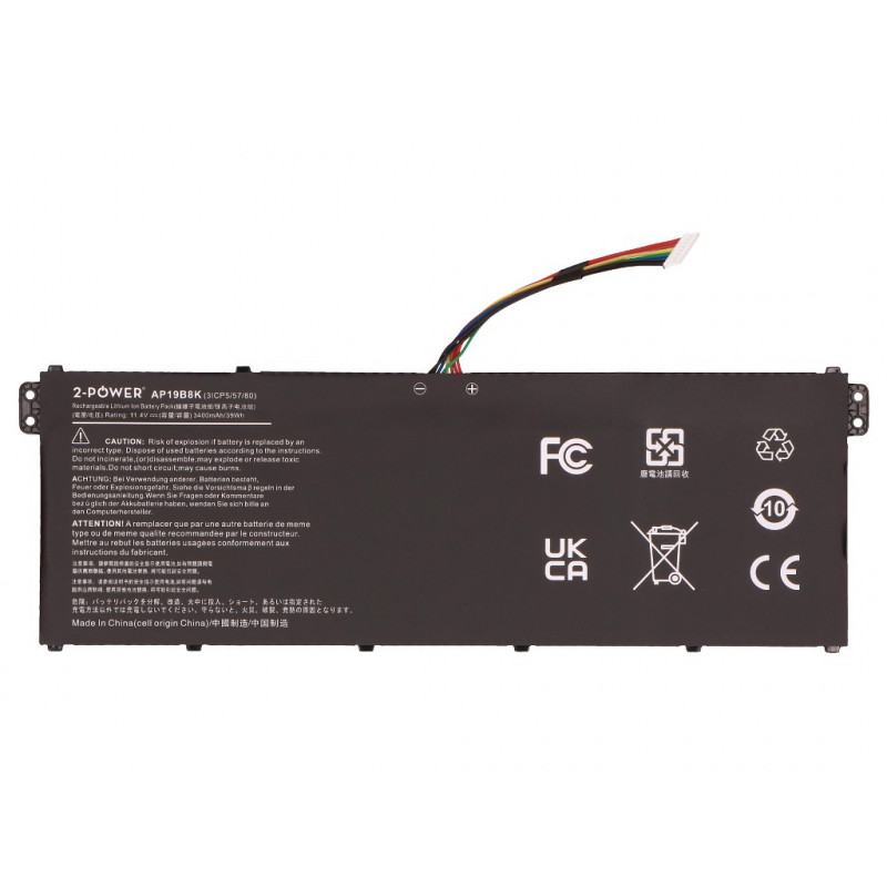 2-power Hauptakku-Pack - Μπαταρία - 3.400 mAh (2P-AP19B8K)
