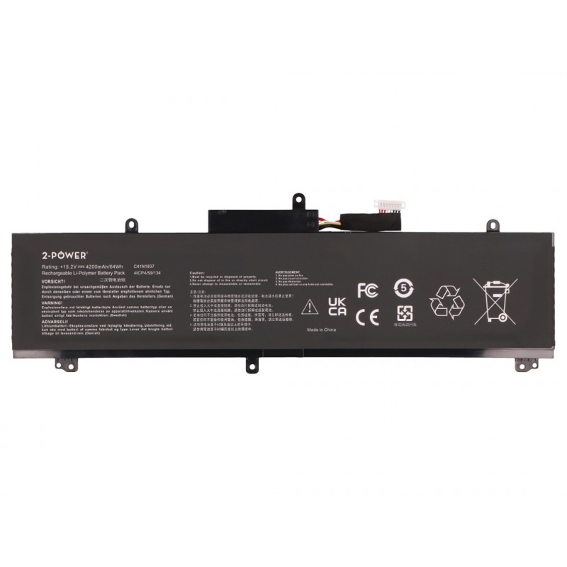 2-power Κύρια συσκευασία μπαταρίας Asus GA502DU - Μπαταρία - 64 mAh (2P-C41N1837)