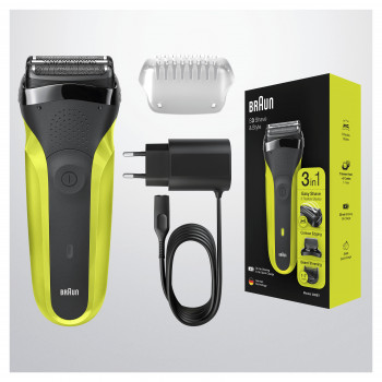 Braun Ξυριστική μηχανή | 300BT Series 3 | Διάρκεια λειτουργίας (μέγ.) 30 λεπ. | NiMH | Μαύρο