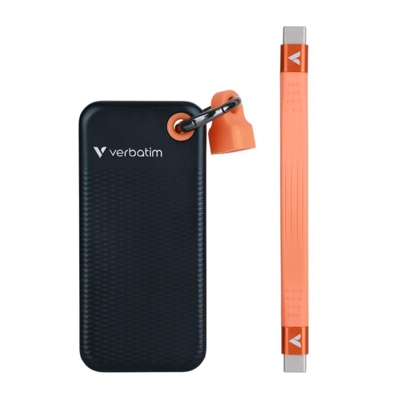 Verbatim 32418 Pocket SSD, 256 GB, USB Type-C, USB 3.2 Gen 2, 1000 MB/s, Μαύρο/Πορτοκαλί