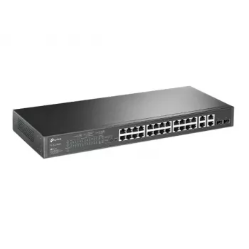 TP-LINK Omada TL-SL2428P V6.6 - Switch - L3 - Smart - 24 x 10/100 + 2 x Συνδυαστικό Gigabit SFP - για τοποθέτηση σε rack - PoE+ (250 W) ανοιχτό