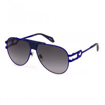 JUSTCAVALLI unisex γυαλί ηλίου SJC095-6201HR γωνιώδες μαύρο γκρι gradient 62mm