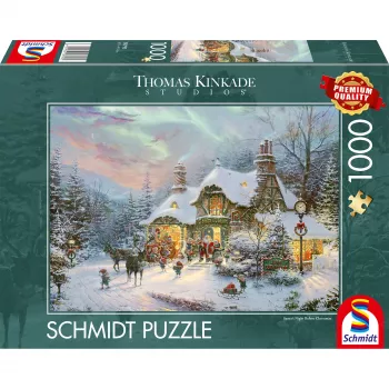 Schmidt Spiele Thomas Kinkade Studios: Santa's Night Before Christmas Παζλ 1000 τεμαχίων