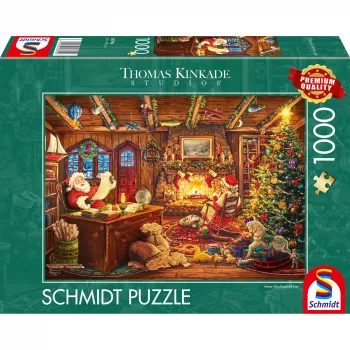 Schmidt Spiele Thomas Kinkade Studios: Santa Checks the Wishlist Παζλ 1000 τεμαχίων