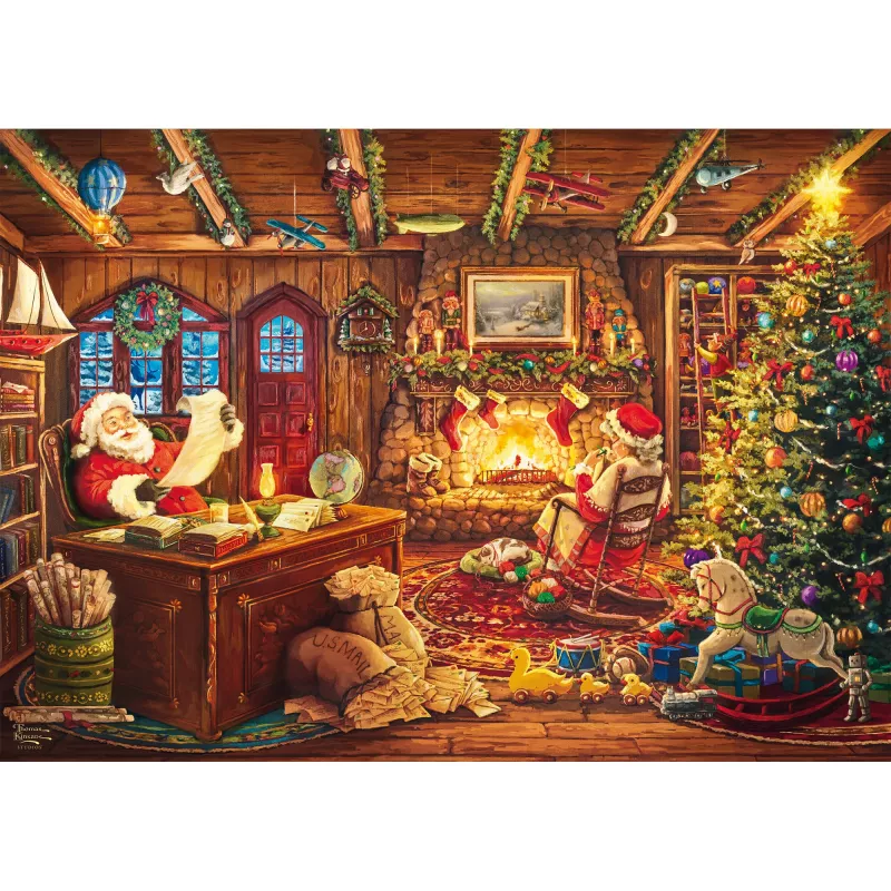 Schmidt Spiele Thomas Kinkade Studios: Santa Checks the Wishlist Παζλ 1000 τεμαχίων