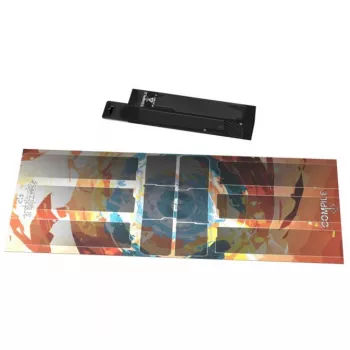 PEGASUS Compile Playmat Gold Edition – 24 inch x 14 inch TCG/CCG Πατάκι παιχνιδιού με ραμμένα άκρα, αντιολισθητική βάση από καουτσούκ, αδιάβροχη επιφάνεια