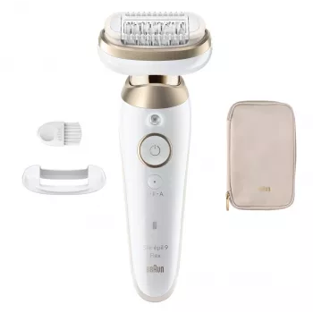 Braun Silk-épil 9 Flex SES9-011 3D Αποτριχωτική μηχανή, Ναυ & Στεγνό, Λευκό/Χρυσό