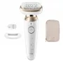 Braun Silk-épil 9 Flex SES9-011 3D Αποτριχωτική μηχανή, Ναυ & Στεγνό, Λευκό/Χρυσό