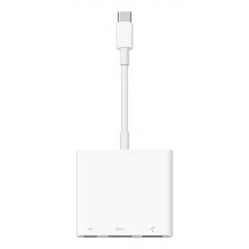 Apple MW5M3ZM/A Ψηφιακός πολυθύραλος προσαρμογέας AV - USB-C σε HDMI, USB-A, USB-C PD - 4K 60Hz - Ασημί
