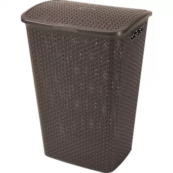 CURVER My Style 55L Κουτί ρούχων, Σκούρο καφέ, Όψη rattan, 43x33x60cm